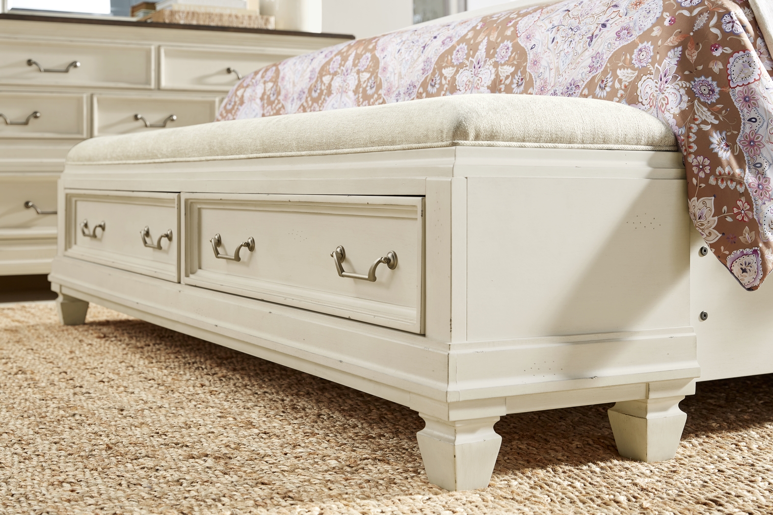 Provence White 7 Pc King Storage Bedroom - Thumbnail - Image 4