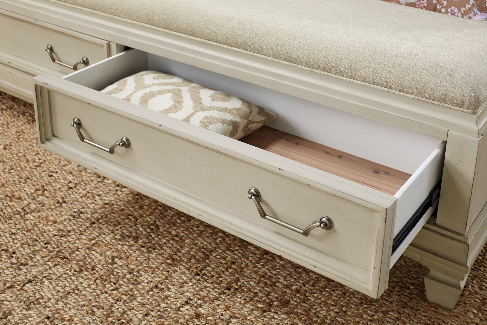 Provence White 5 Pc Queen Storage Bedroom - Thumbnail - Image 5