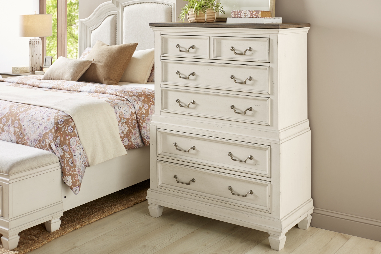 Provence White 5 Pc Queen Storage Bedroom - Thumbnail - Image 9