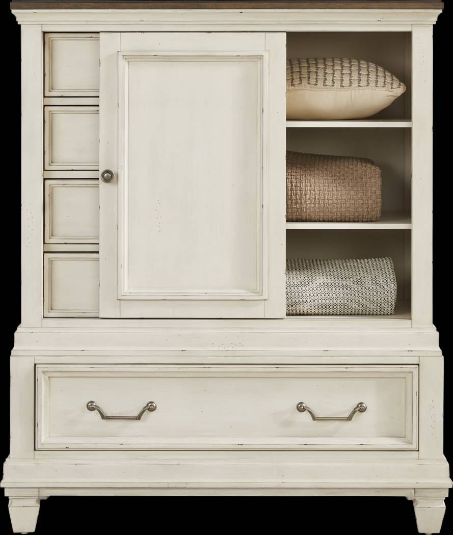 Provence White Sliding Door Chest - Thumbnail - Image 2
