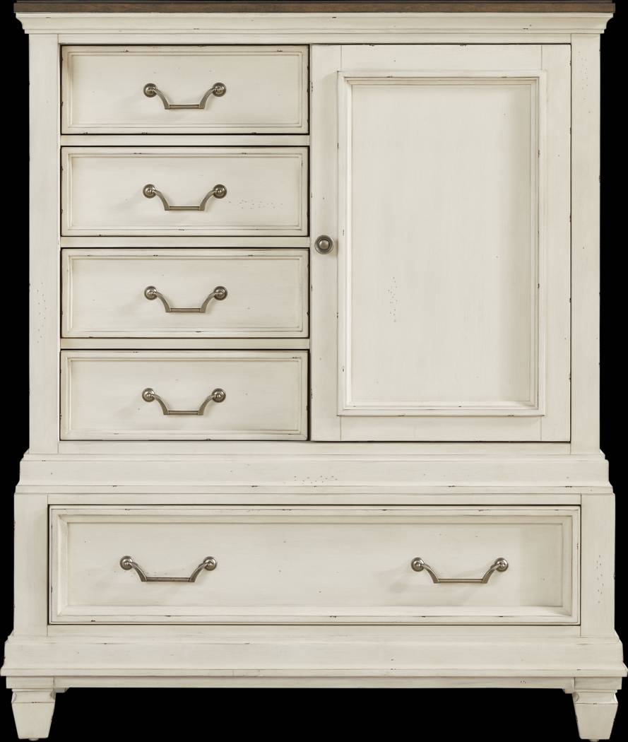 Provence White Sliding Door Chest - Thumbnail - Image 1
