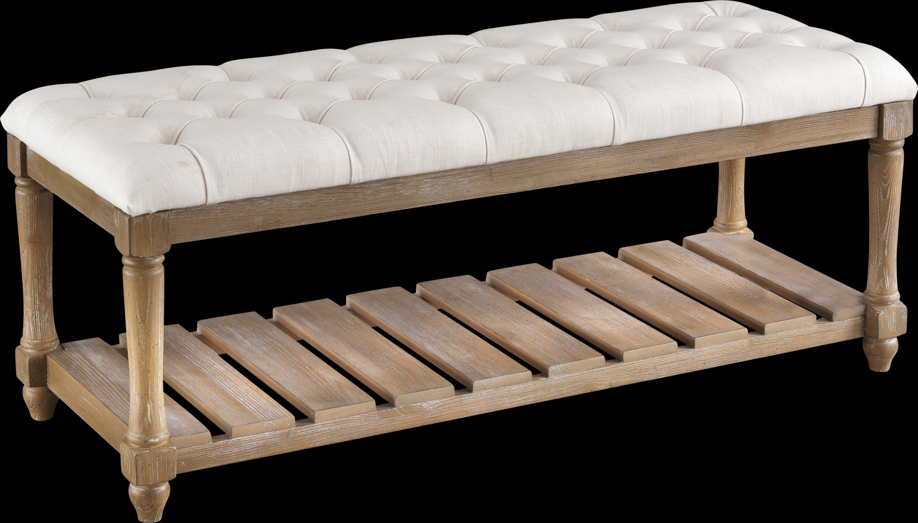 Provost Cream Accent Bench - Thumbnail - Image 1