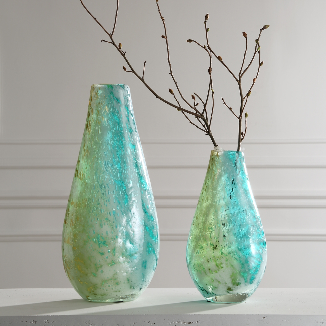 Prox Green Vase, Set of 2 - Thumbnail - Image 2