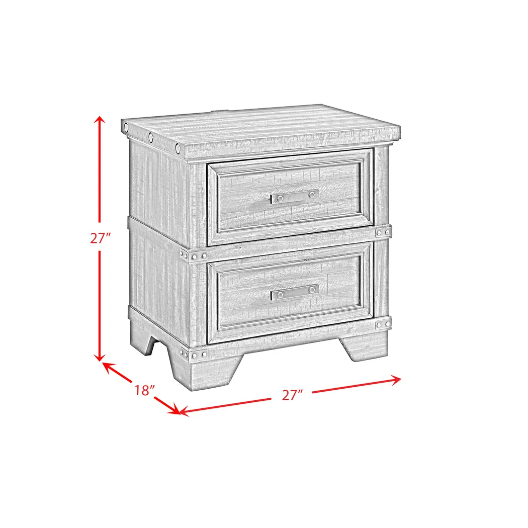 Prunera Gray Nightstand - Thumbnail - Image 3
