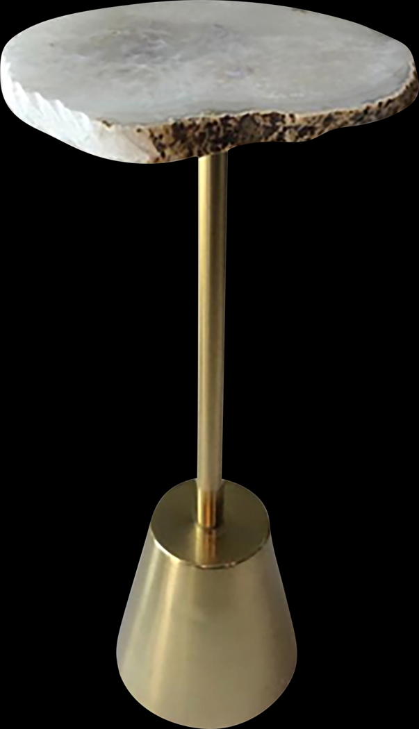 Prweshiek Gold 24 in. Accent Table - Thumbnail - Image 1