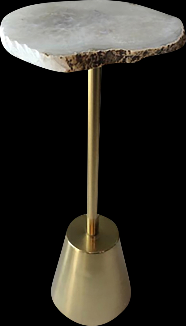 Prweshiek Gold 27 in. Accent Table - Thumbnail - Image 1