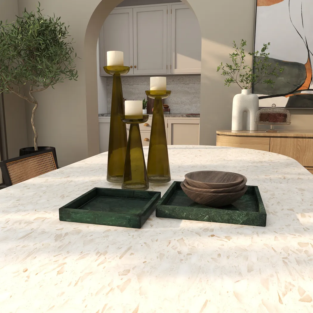 Pudca Green Tray, Set of 2 - Thumbnail - Image 2
