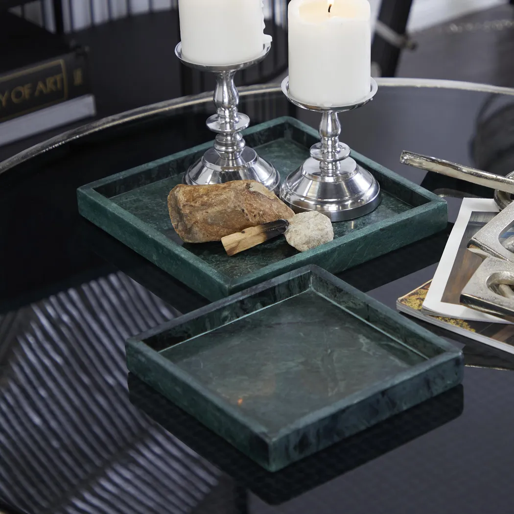 Pudca Green Tray, Set of 2 - Thumbnail - Image 6
