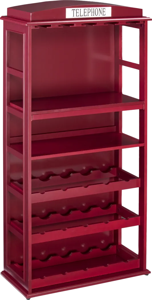 Pulford Burgundy Bar Cabinet - Thumbnail - Image 1