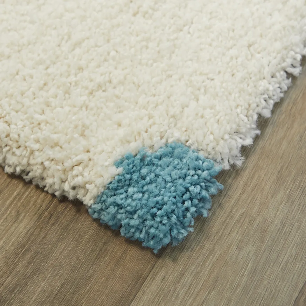 Kids Fluffy Skies Blue 5'3 x 7' Rug - Thumbnail - Image 3