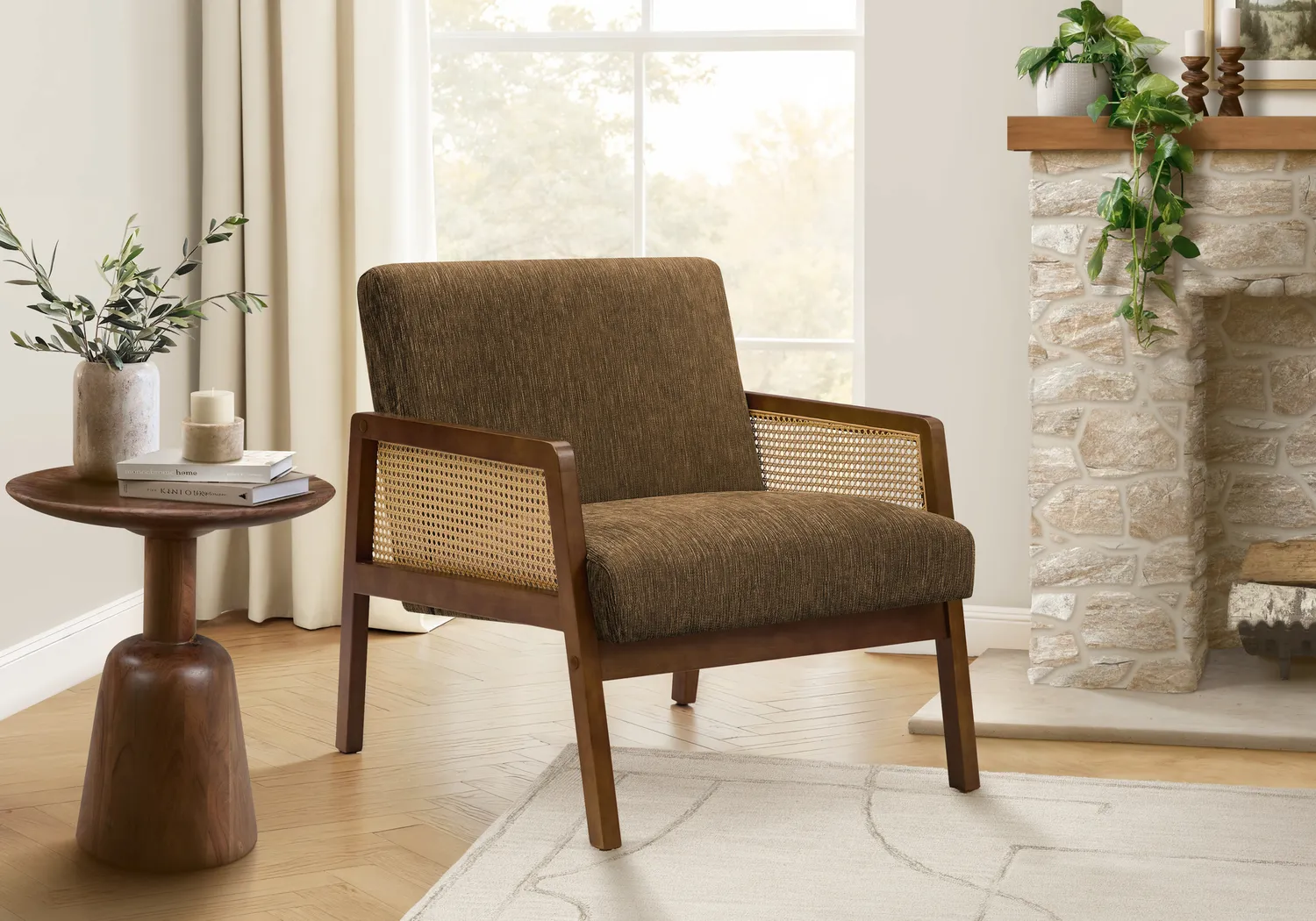 Pupun Brown Accent Chair - Thumbnail - Image 2