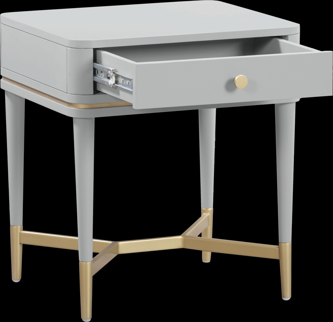 Purdon Gray Nightstand - Thumbnail - Image 6