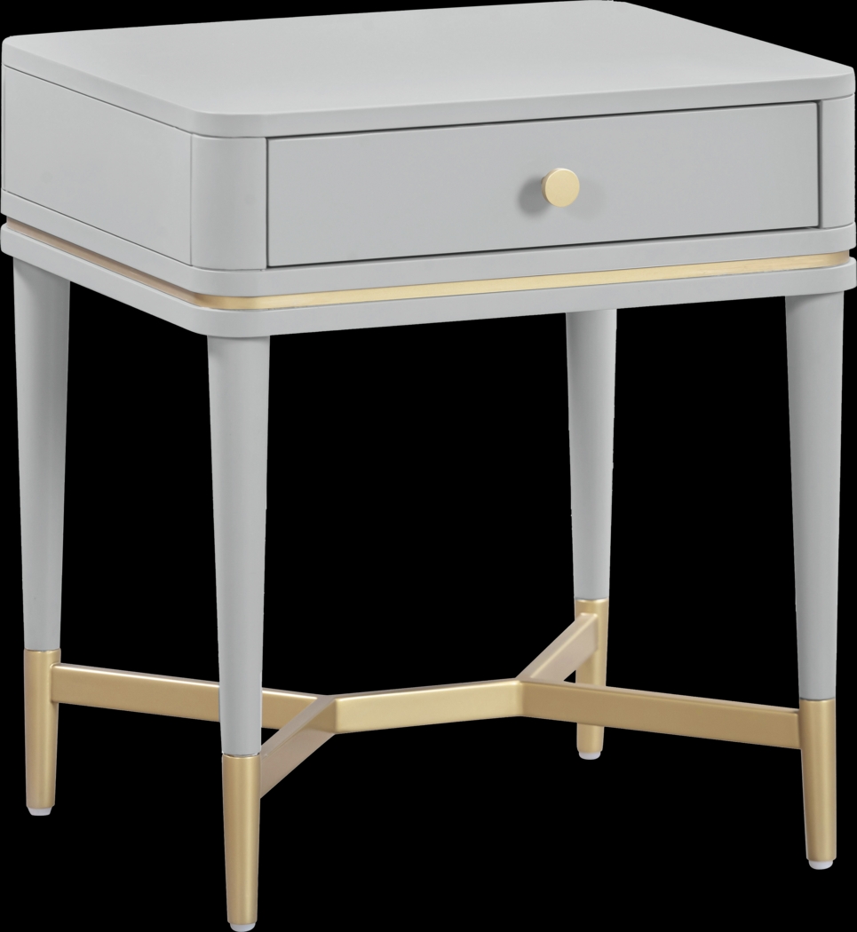 Purdon Gray Nightstand - Thumbnail - Image 1