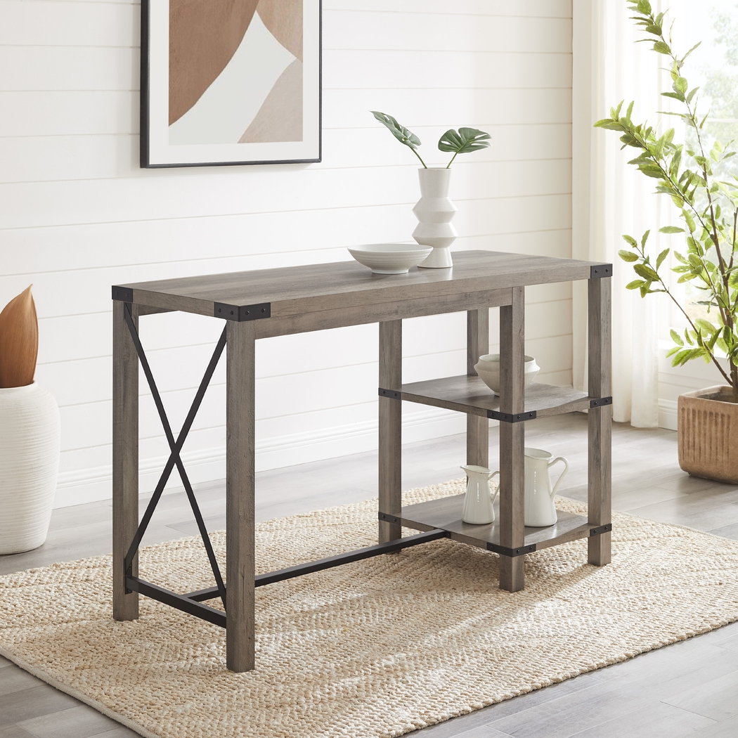 Purston Gray Kitchen Island - Thumbnail - Image 2