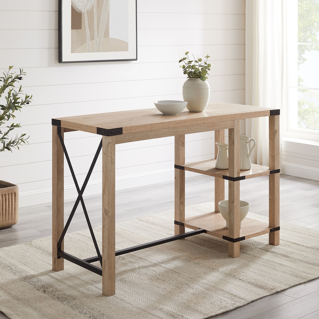 Purston Oak Kitchen Island - Thumbnail - Image 2