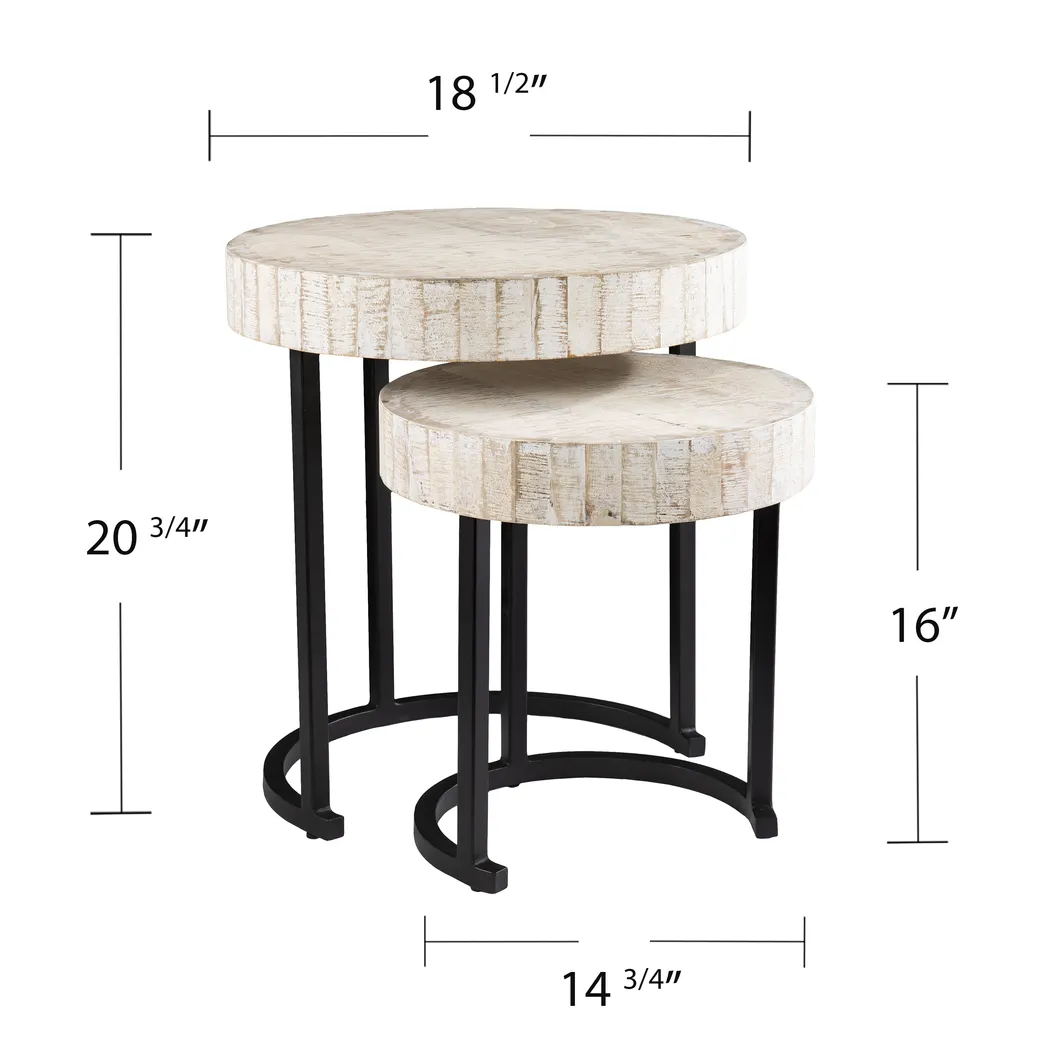 Purthsire White Nesting Tables, Set of 2 - Image 5