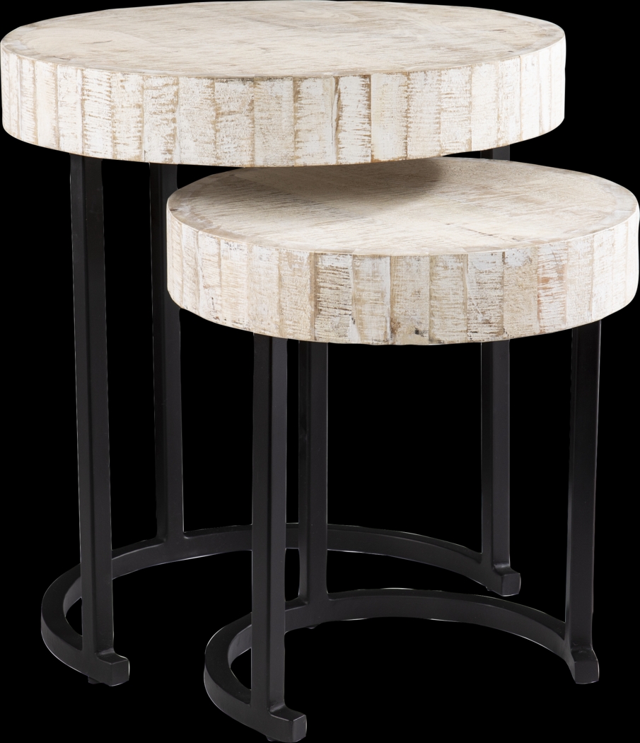 Purthsire White Nesting Tables, Set of 2 - Thumbnail - Image 1