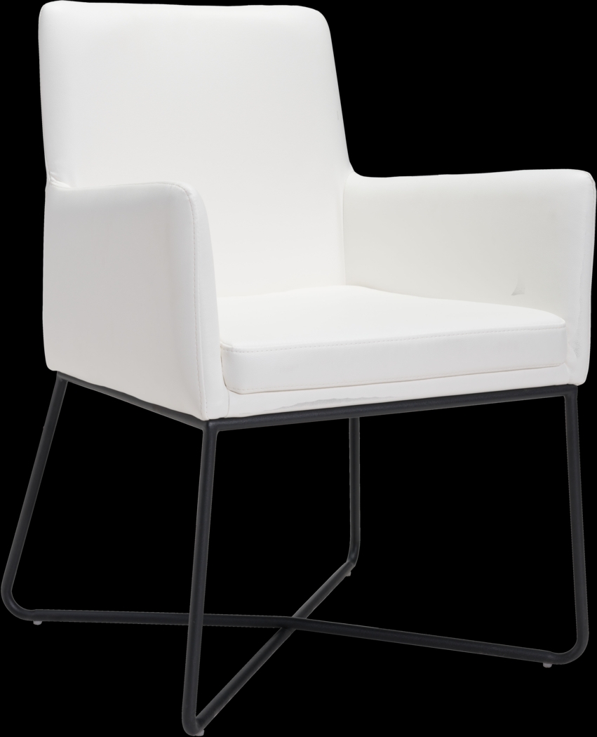 Putman White Arm Chair - Thumbnail - Image 1