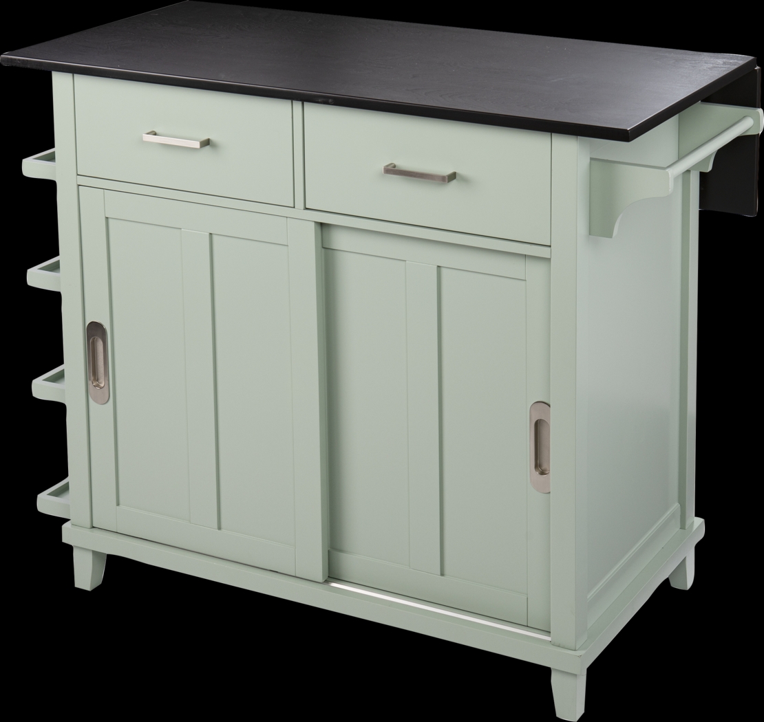 Pyegrave Green Kitchen Cart - Thumbnail - Image 1