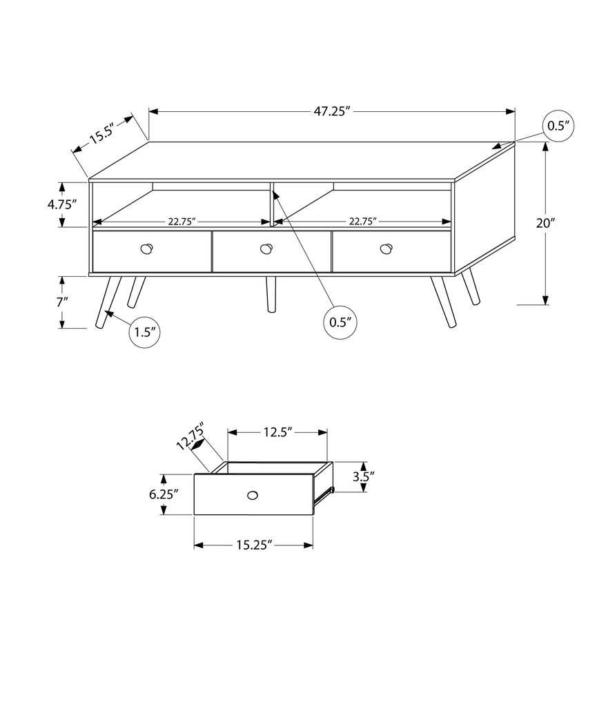 Pyrit Walnut 47 in. Console - Thumbnail - Image 10