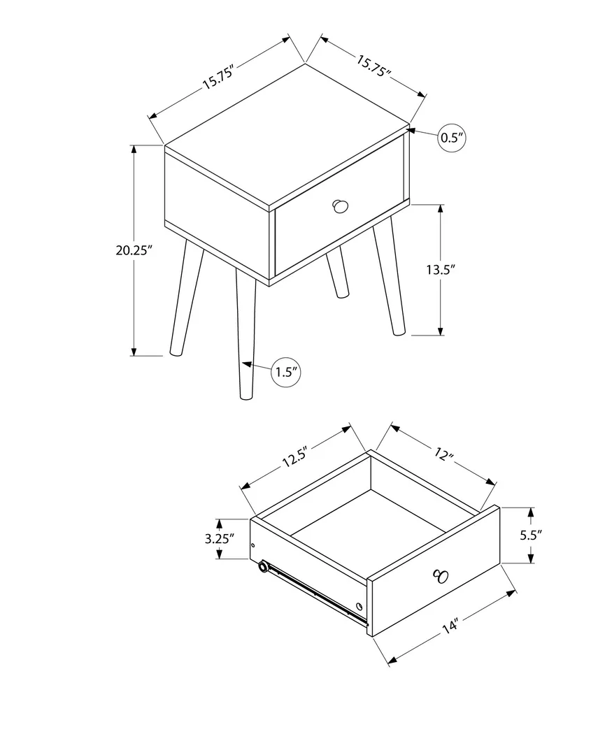 Pyrit Walnut Side Table - Image 9