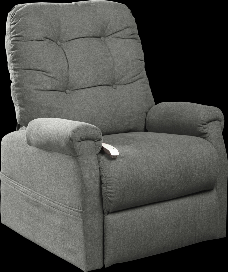 Pyron Gray Lift Chair Power Recliner - Thumbnail - Image 1