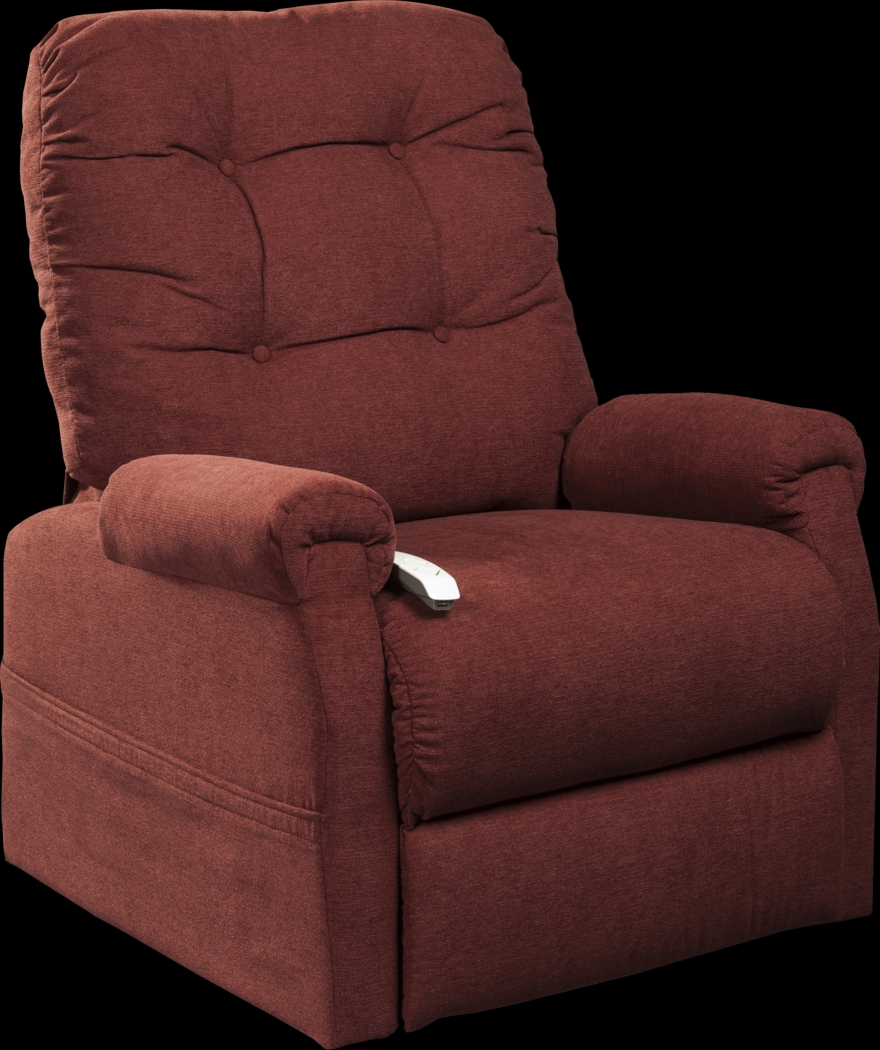 Pyron Red Lift Chair Dual Power Recliner - Thumbnail - Image 1
