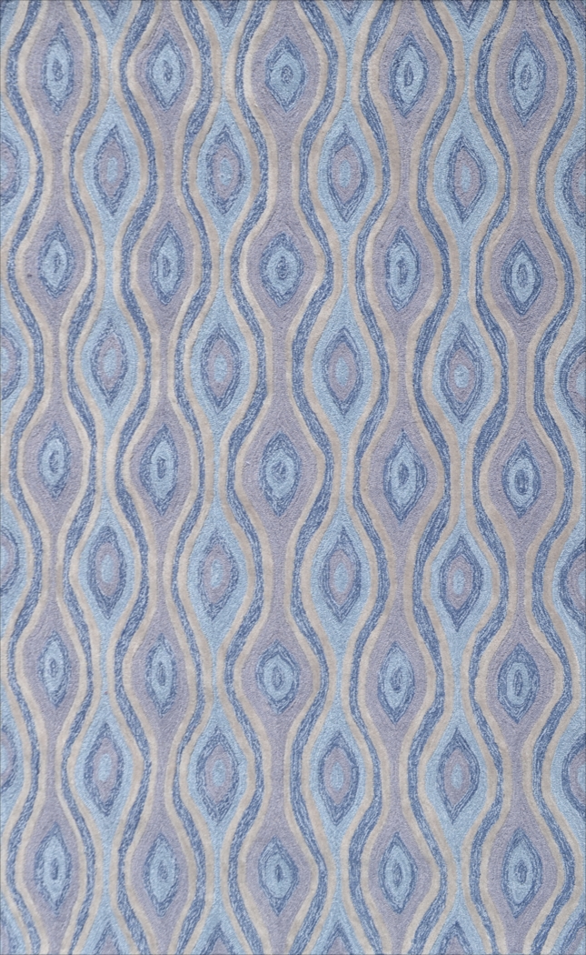 Qantuo Blue 5' x 8' Indoor/Outdoor Rug - Thumbnail - Image 1