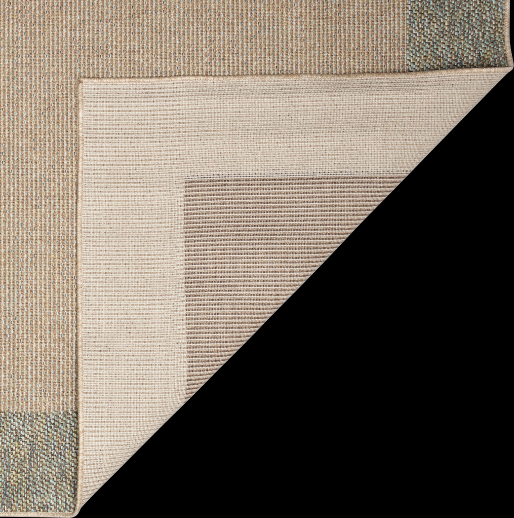 Qarray Blue 5'3 x 7'3 Indoor/Outdoor Rug - Thumbnail - Image 4