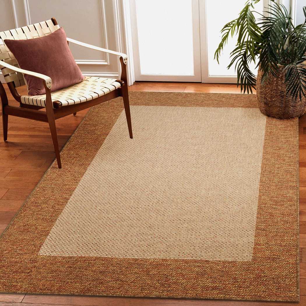 Qarray Rust 7'10 x 9'10 Indoor/Outdoor Rug - Thumbnail - Image 2
