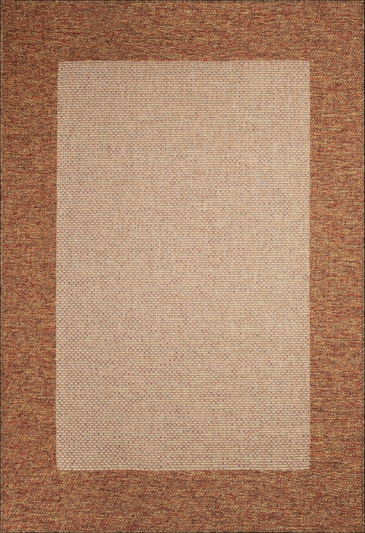 Qarray Rust 7'10 x 9'10 Indoor/Outdoor Rug - Thumbnail - Image 1