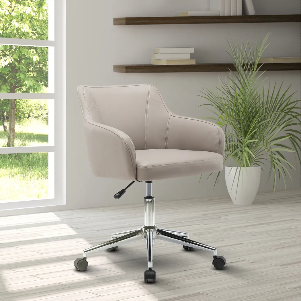 Qarro Beige Office Chair - Thumbnail - Image 2