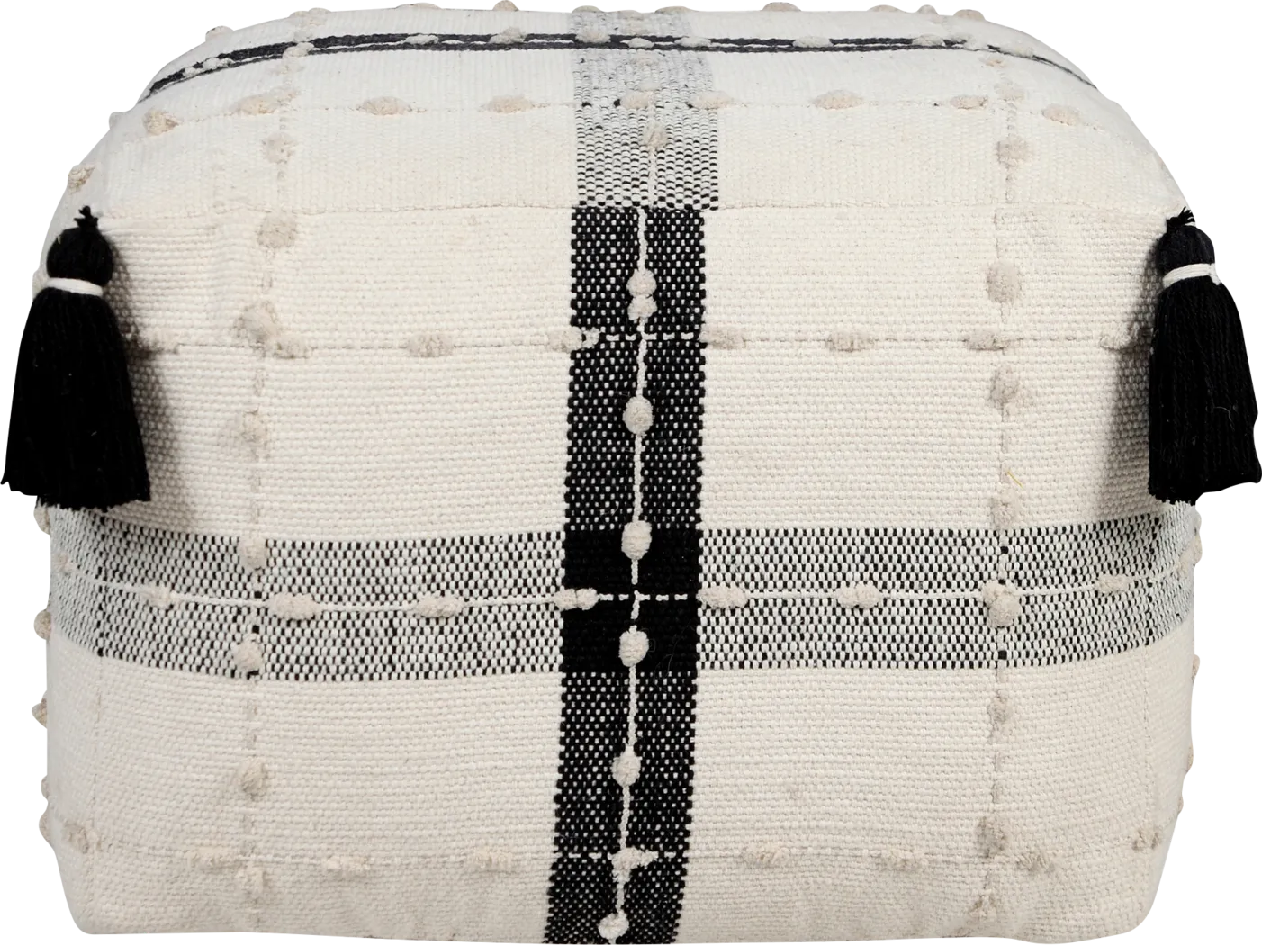 Quadman Ivory Pouf - Thumbnail - Image 1