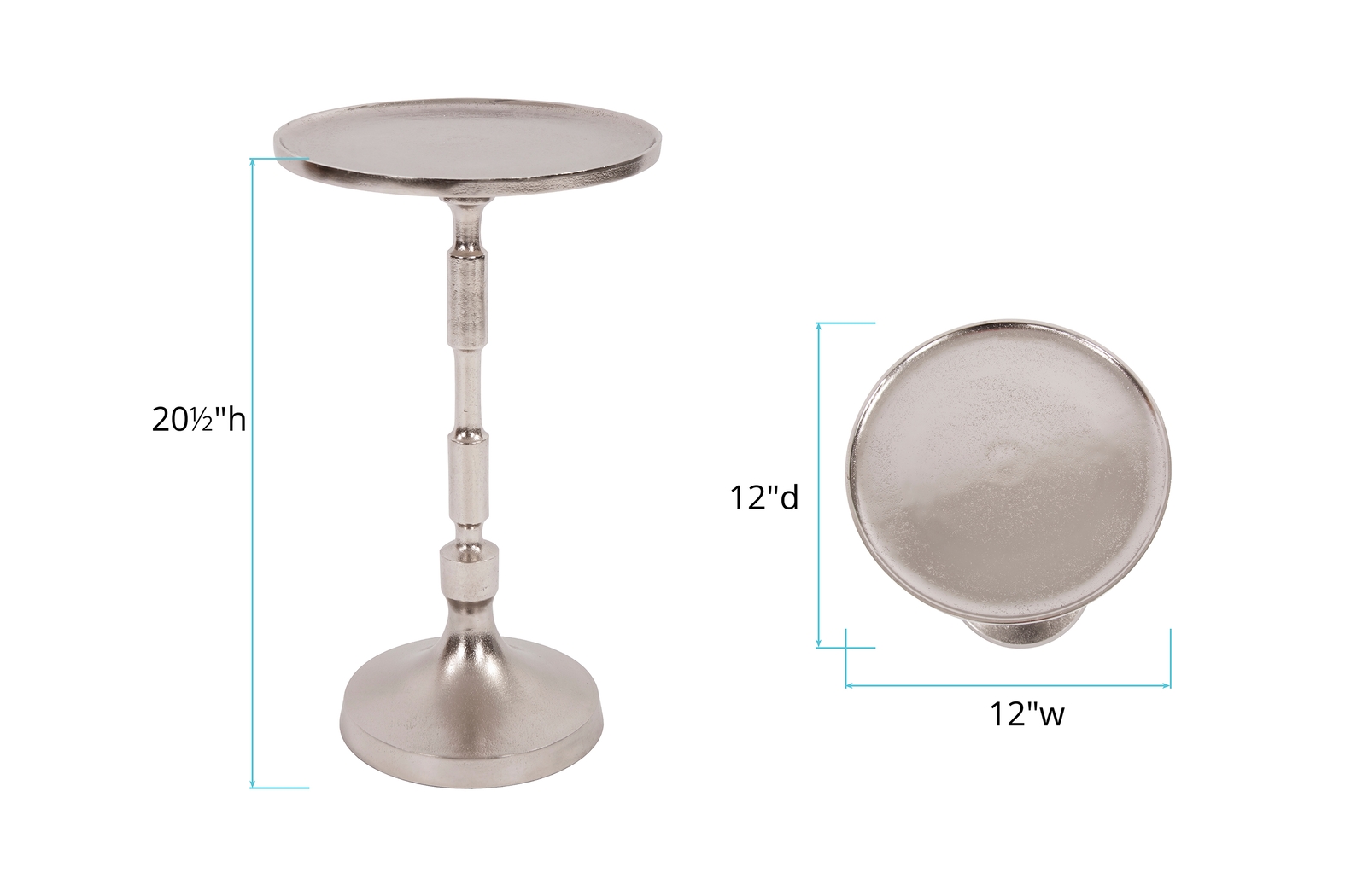 Quaggy Silver Accent Table - Thumbnail - Image 5