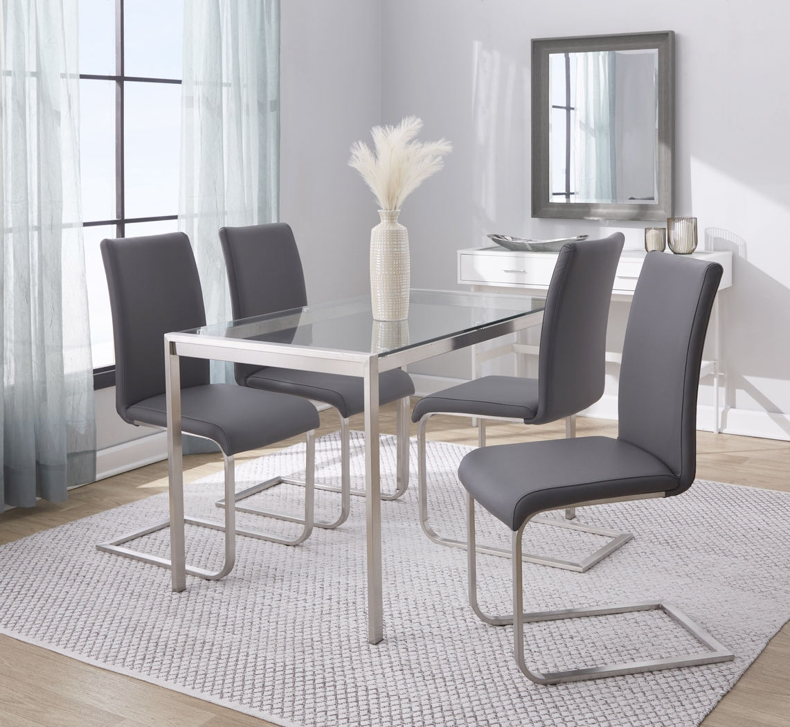 Quain Gray 5 Pc Dining Set - Thumbnail - Image 2