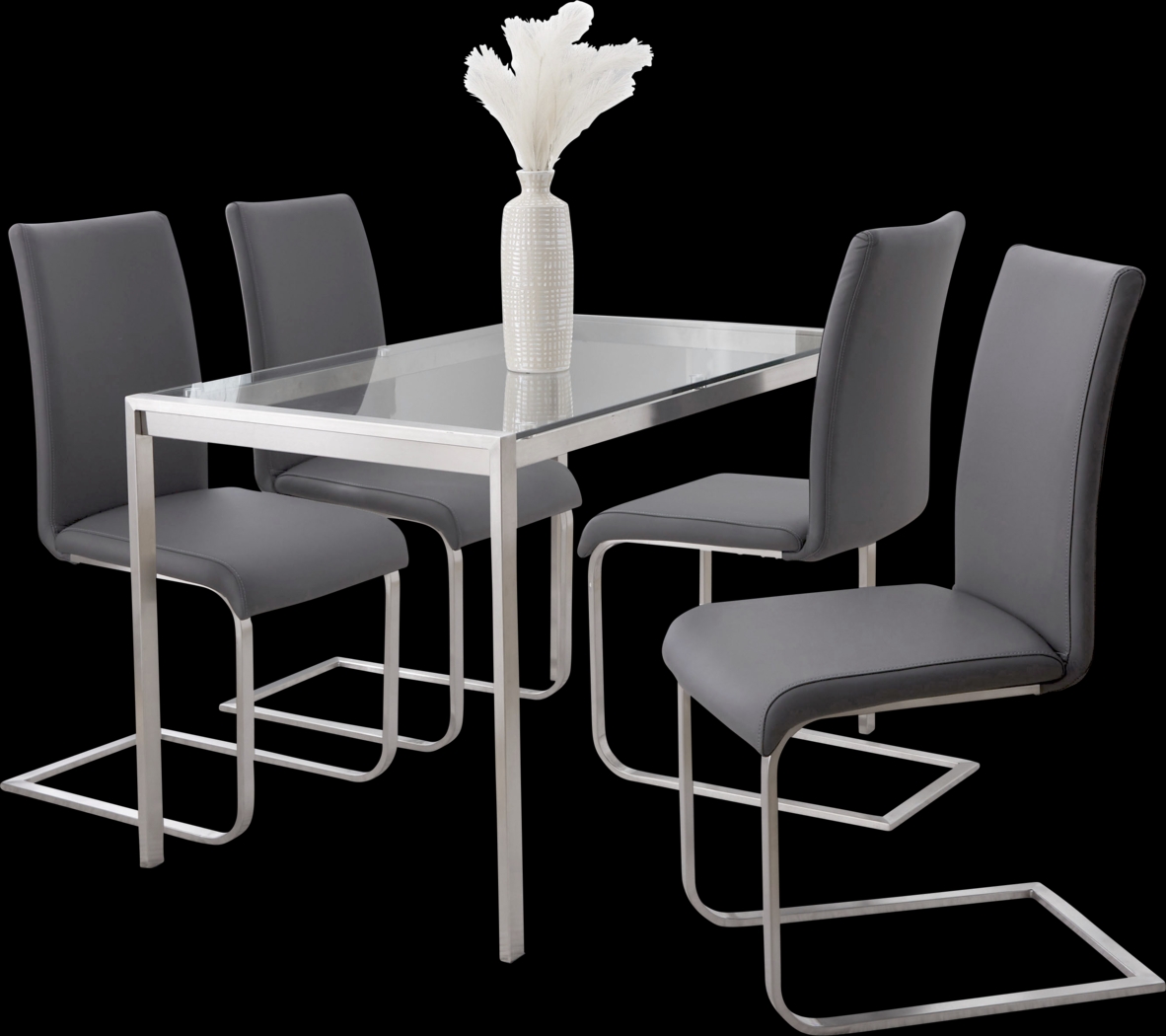 Quain Gray 5 Pc Dining Set - Thumbnail - Image 1