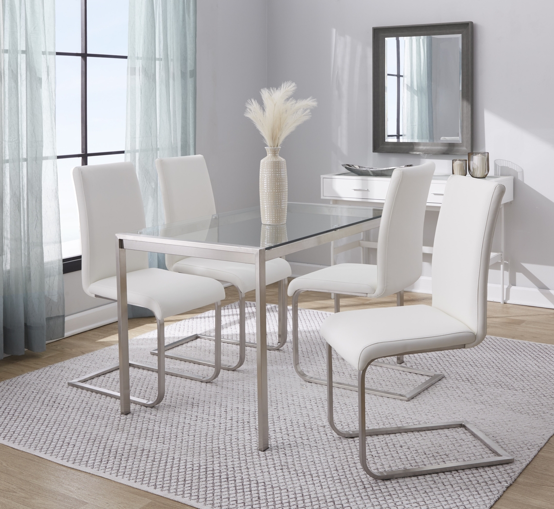 Quain White 5 Pc Dining Set - Thumbnail - Image 2