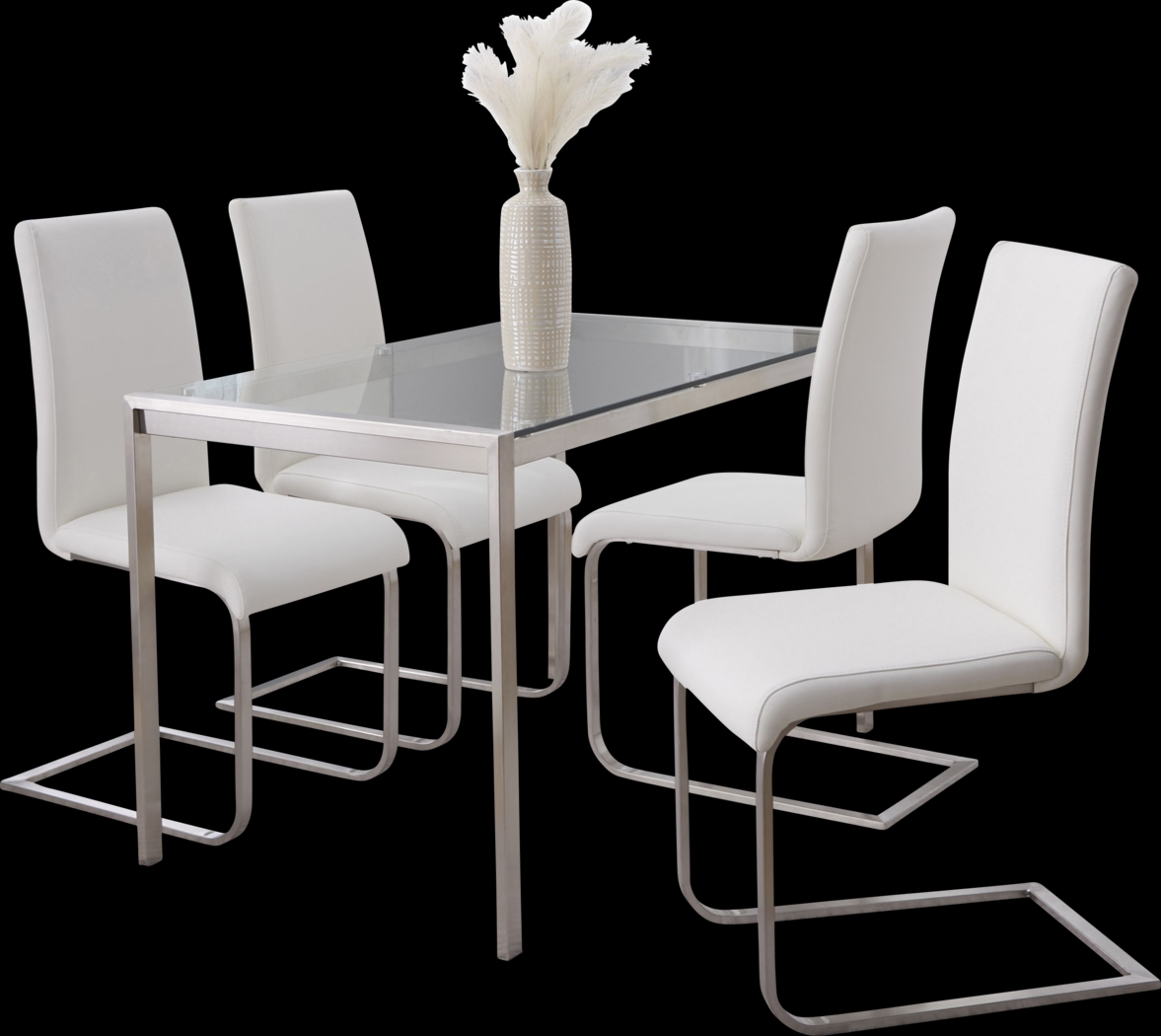 Quain White 5 Pc Dining Set - Thumbnail - Image 1