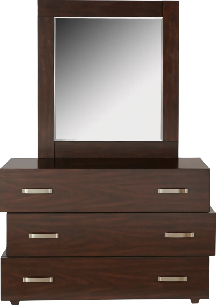 Quake Cherry Dresser and Mirror Set - Thumbnail - Image 1