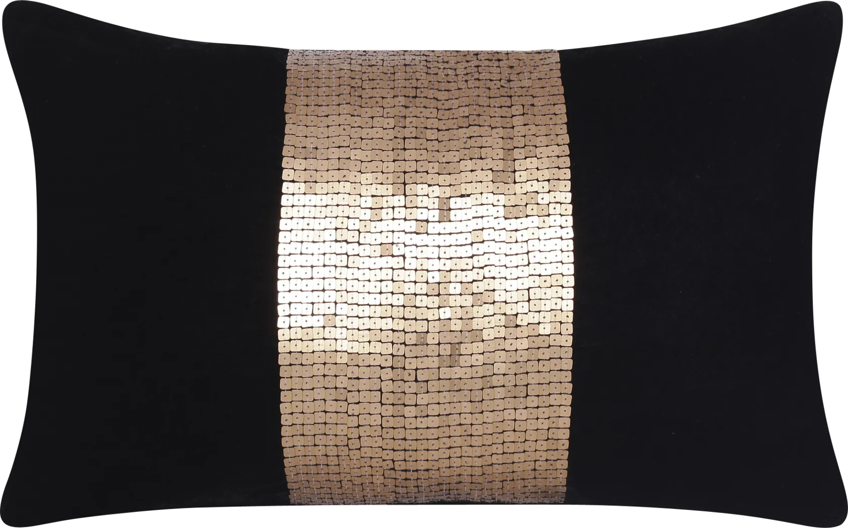 Quandi Black Lumbar Pillow - Thumbnail - Image 1