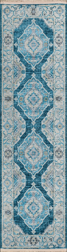 Quandry Blue 2' x 12' Rug - Thumbnail - Image 1