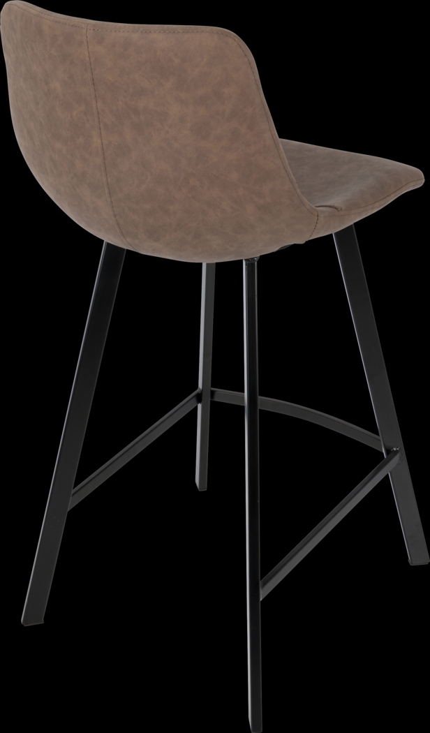 Quark Brown Counter Height Stool (Set of 2) - Thumbnail - Image 2