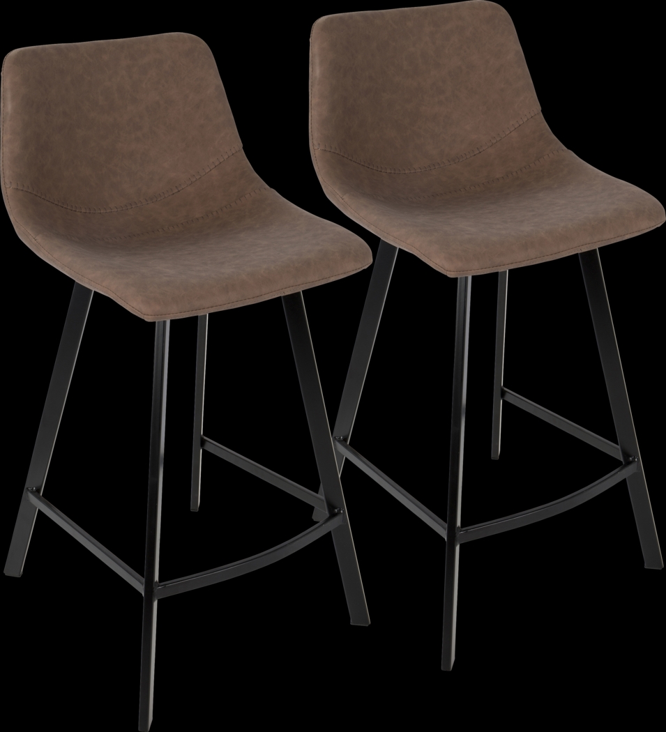 Quark Brown Counter Height Stool (Set of 2) - Thumbnail - Image 1