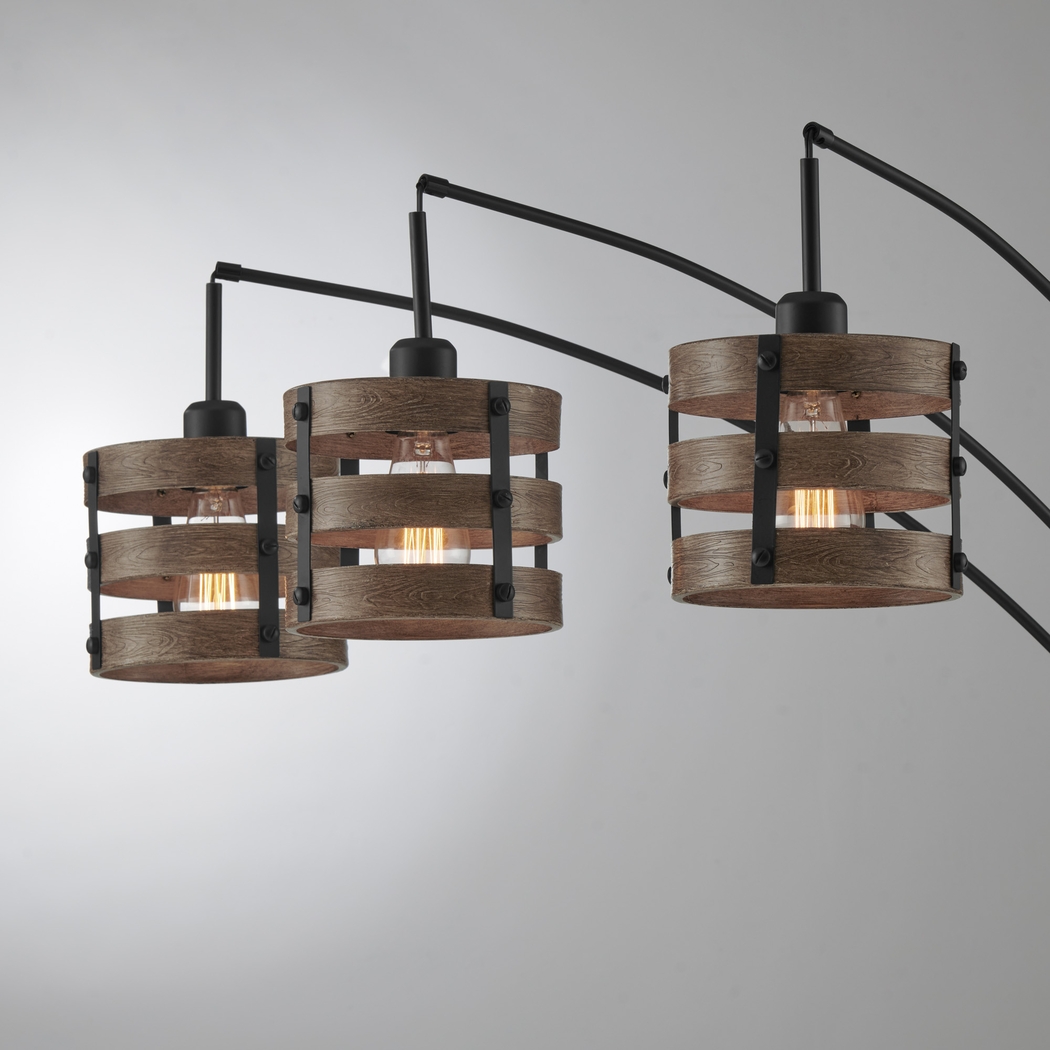 Quaylo Cove Black Arc Floor Lamp - Thumbnail - Image 3