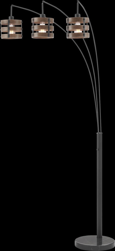 Quaylo Cove Black Arc Floor Lamp - Thumbnail - Image 1