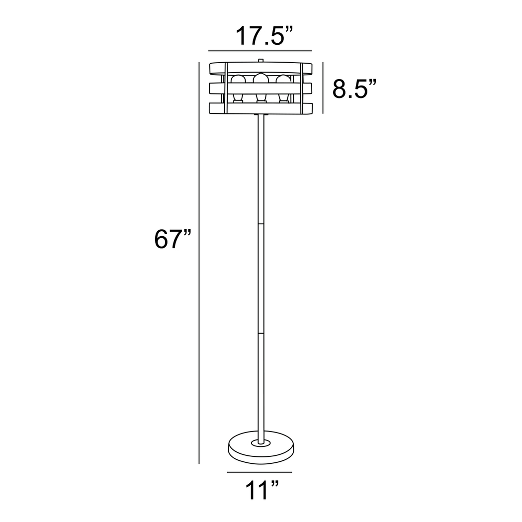 Quaylo Cove Black Floor Lamp - Thumbnail - Image 4