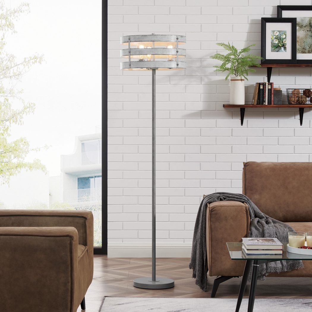 Quaylo Cove Silver Floor Lamp - Thumbnail - Image 2