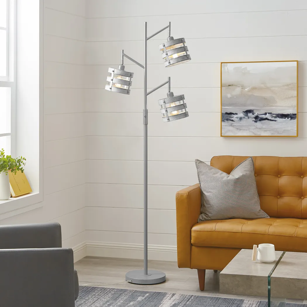 Quaylo Cove Silver Tree Floor Lamp - Thumbnail - Image 2
