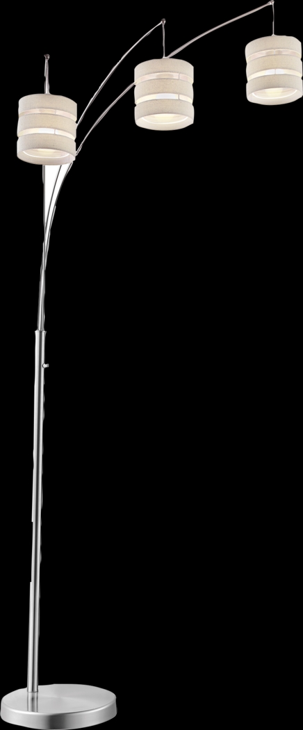 Quaylo Lane Silver Arc Floor Lamp - Thumbnail - Image 1
