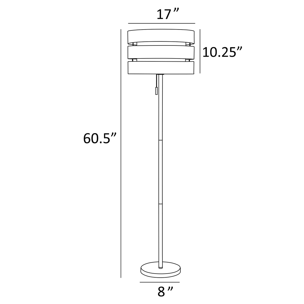Quaylo Lane Silver Floor Lamp - Thumbnail - Image 4